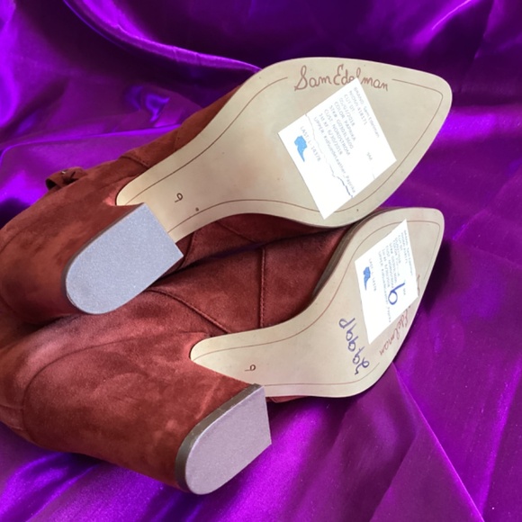 Sam Edelman Paprika Suede Booties - Picture 5 of 8